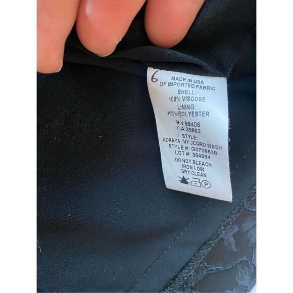 Theory Adraya Jacquard Black Shift Mini Dress Women’s 8 Sleeveless Designer Time - Picture 7 of 14